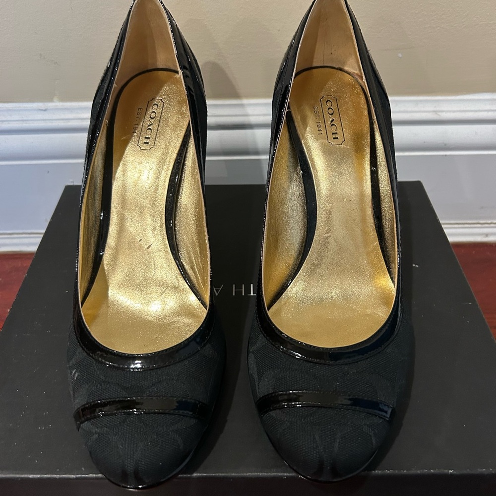 Coach Black and Gold Women's Heels